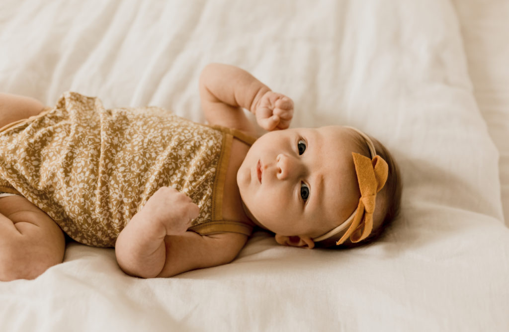 One-month newborn photography session